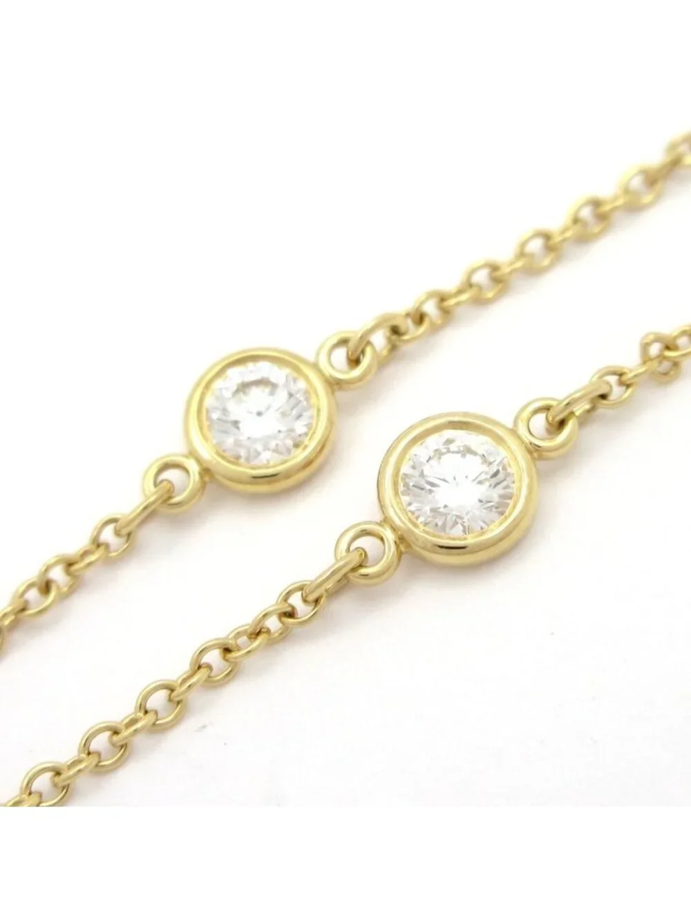 Tiffany & Co Necklace Diamond by the Yard 18k Yellow Gold 0.1 Carat